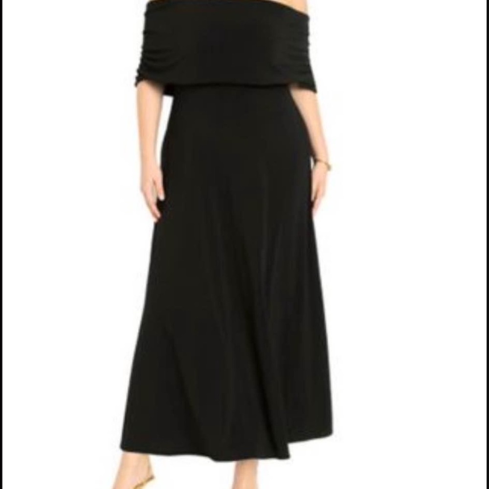 Eloquii Black Off-Shoulder Strapless Gown